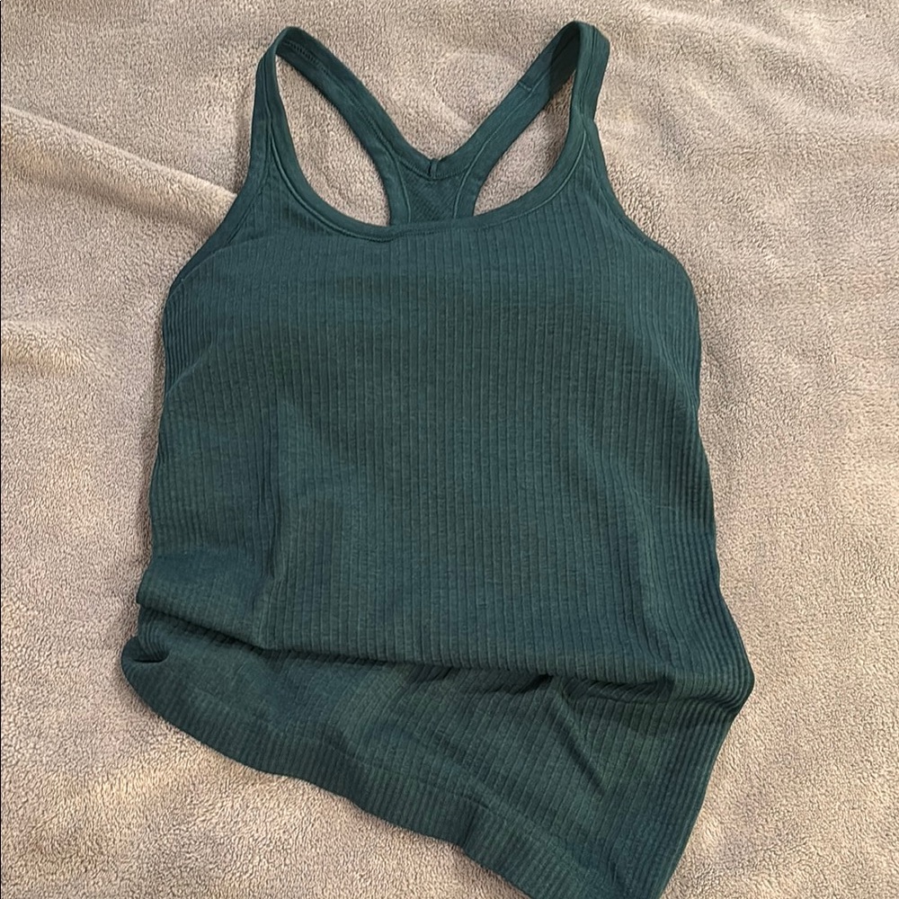 Women's Lululemon Ebb to Street Ribbed Tank Top - Storm Lake size 4